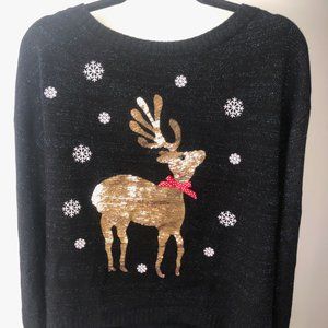 Sparkly Deer Christmas Sweater